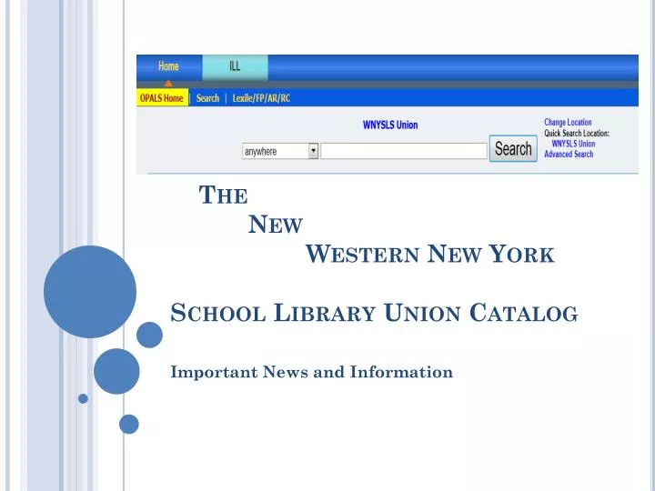 the new western new york school library union catalog