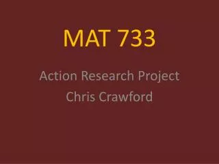 MAT 733