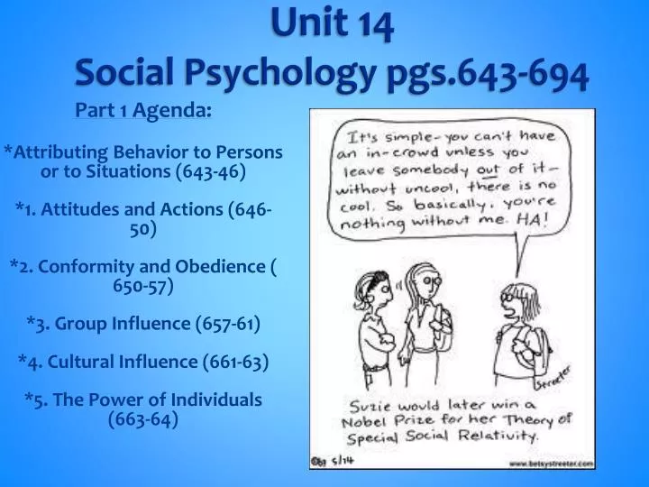 unit 14 social psychology pgs 643 694