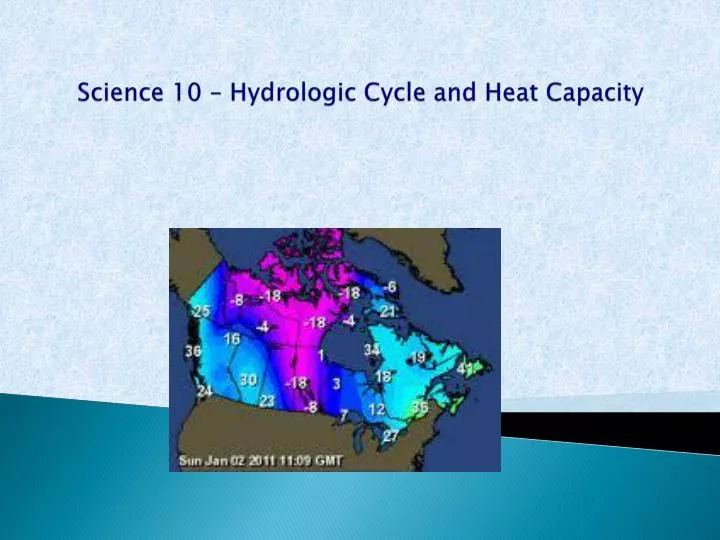 science 10 hydrologic cycle and heat capacity