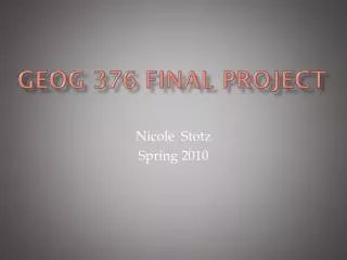 Geog 376 Final project