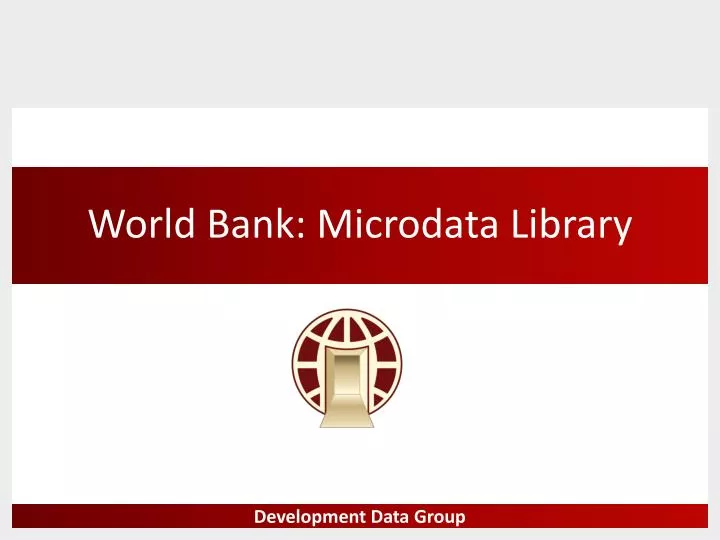 world bank microdata library