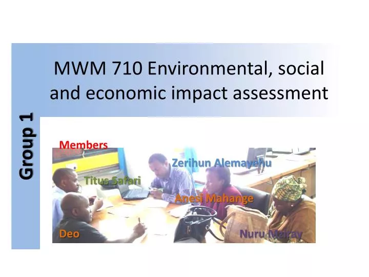 mwm 710 environmental social and economic impact assessment