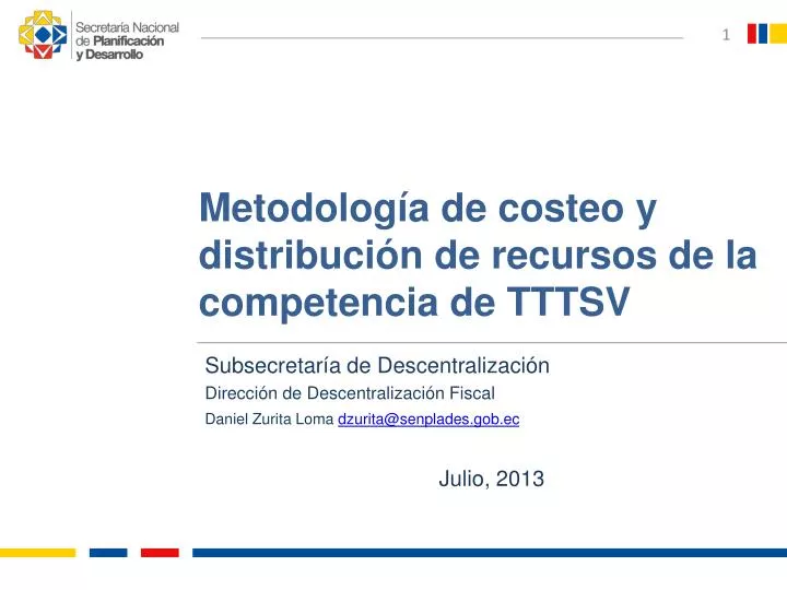 metodolog a de costeo y distribuci n de recursos de la competencia de tttsv