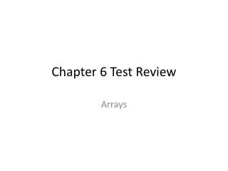 Chapter 6 Test Review