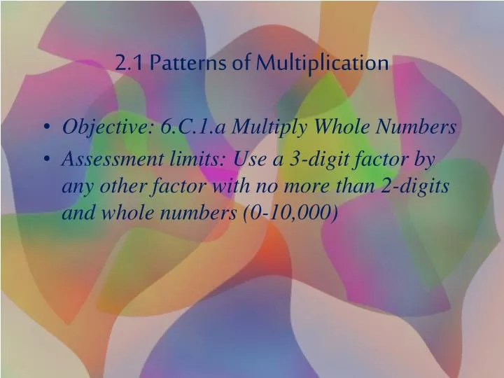 2 1 patterns of multiplication