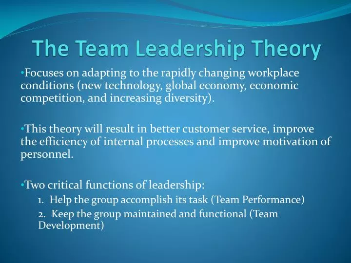 the team leadership theory