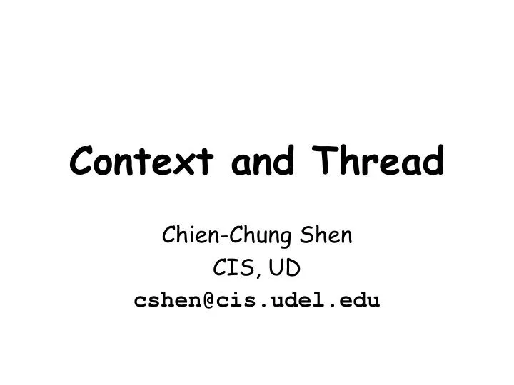 context and thread