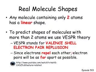 Real Molecule Shapes