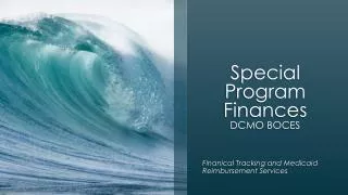 Special Program Finances DCMO BOCES