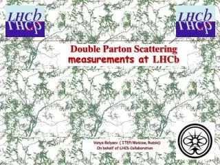 Double Parton Scattering measurements at LHCb