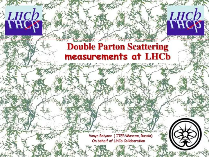 double parton scattering measurements at lhcb