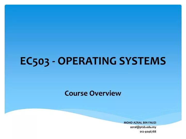 ec503 operating systems
