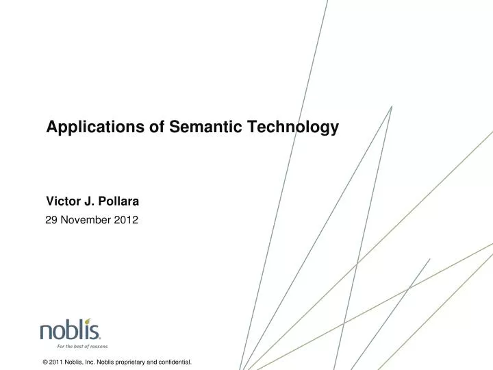 applications of semantic technology