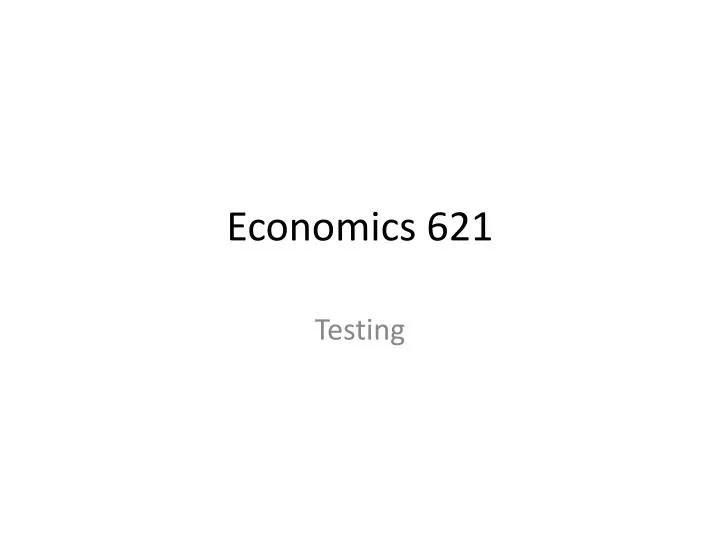 economics 621