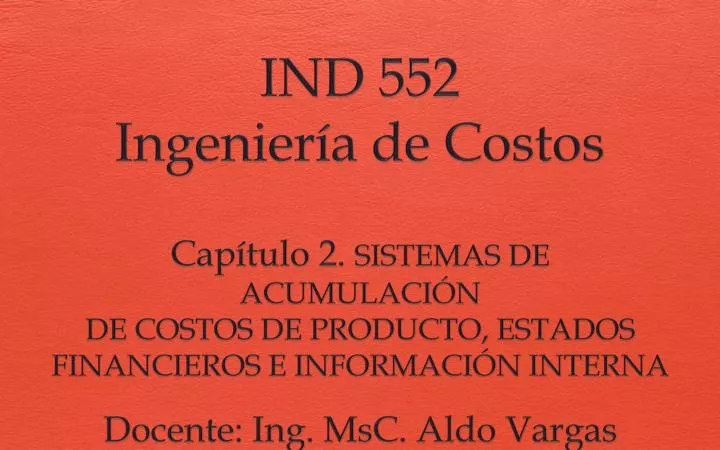 ind 552 ingenier a de costos