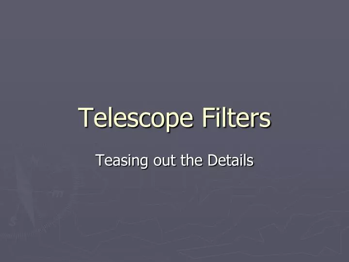 telescope filters
