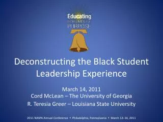 Deconstructing the Black Student Leadership Experience