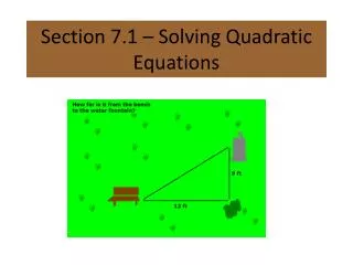 section 7 1 solving quadratic equations