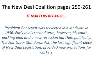 The New Deal Coalition pages 259-261