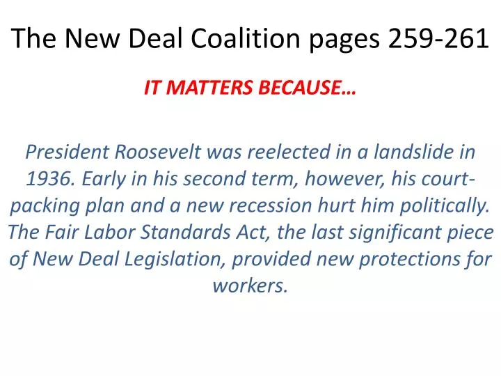 the new deal coalition pages 259 261