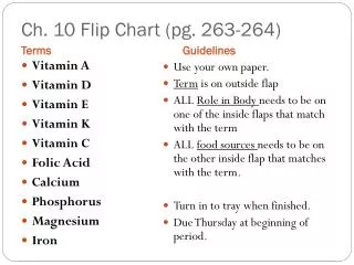 Ch. 10 Flip Chart (pg. 263-264)