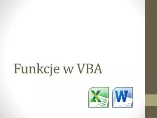 funkcje w vba