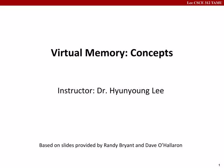 virtual memory concepts