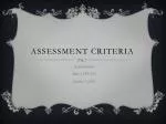 Assessment Criteria - slide 1