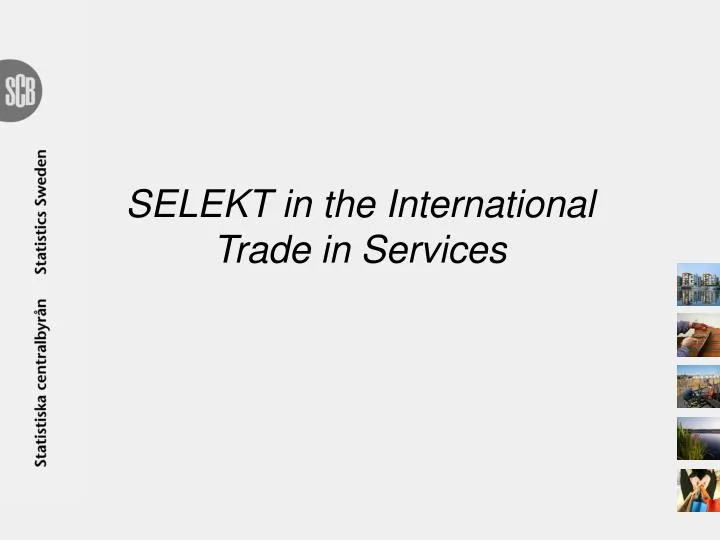 selekt in the international trade in services