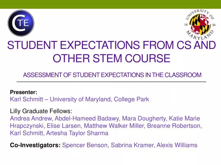 student expectations from cs and other stem course