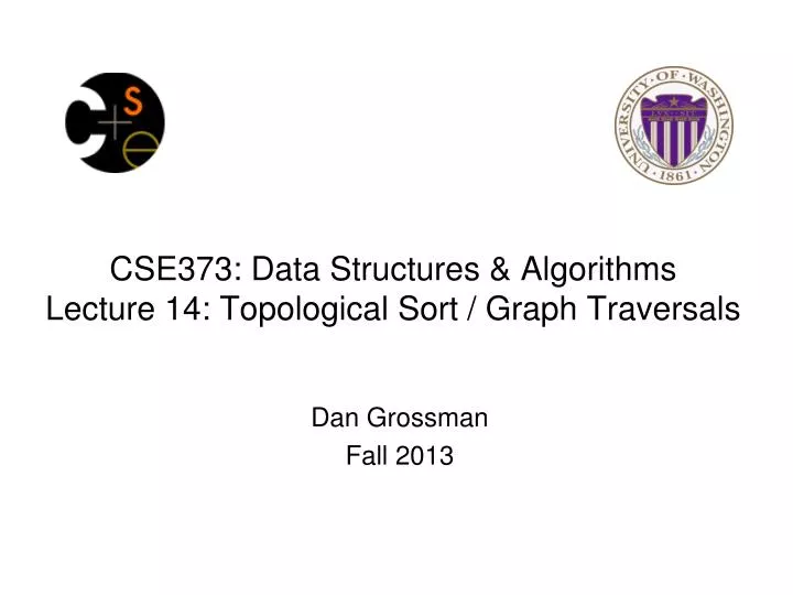 cse373 data structures algorithms lecture 14 topological sort graph traversals