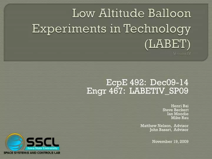 low altitude balloon experiments in technology labet version iv