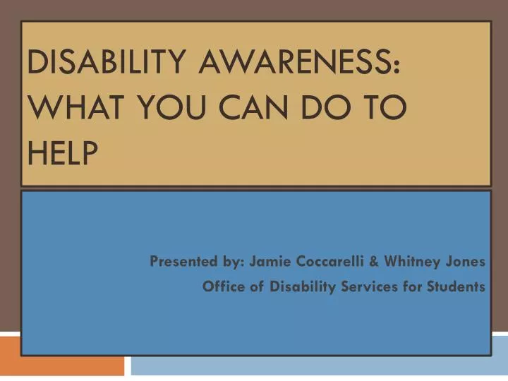 disability awareness what you can do to help