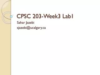 CPSC 203-Week3 Lab1