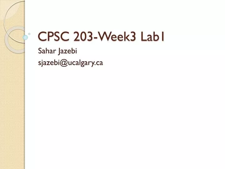cpsc 203 week3 lab1