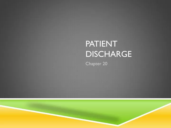 patient discharge