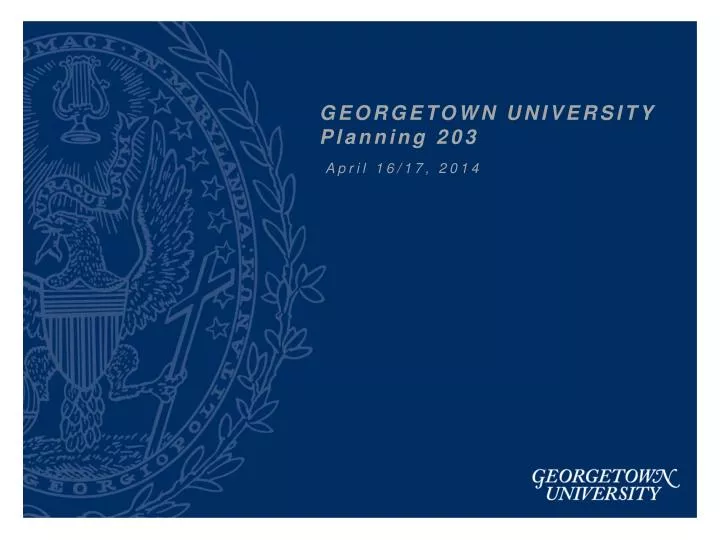 georgetown university planning 203