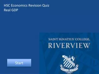 HSC Economics Revision Quiz Real GDP