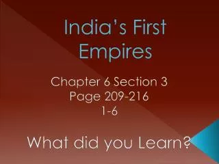 india s first empires