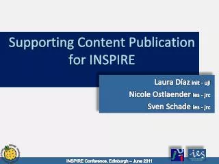 Supporting Content Publication for INSPIRE
