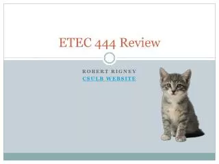 ETEC 444 Review