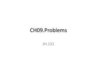 CH09. Problems