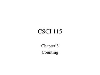 CSCI 115
