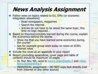 News Analysis Assignment