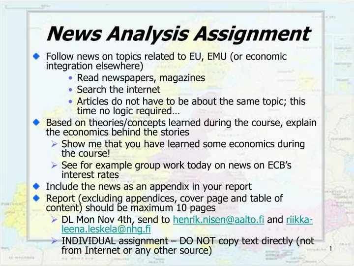 news and views assignment