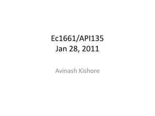 Ec1661/API135 Jan 28, 2011