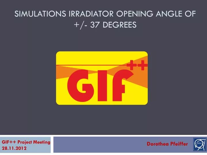 simulations irradiator opening angle of 37 degrees