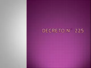 decreto n 225