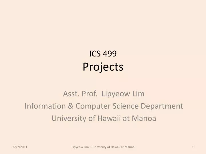 ics 499 projects